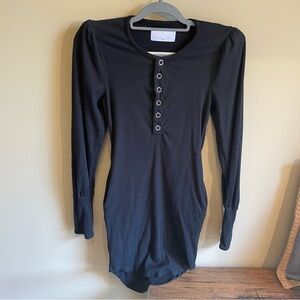 Undercover Hippie Out Of Office Puff Sleeve Henley Dress